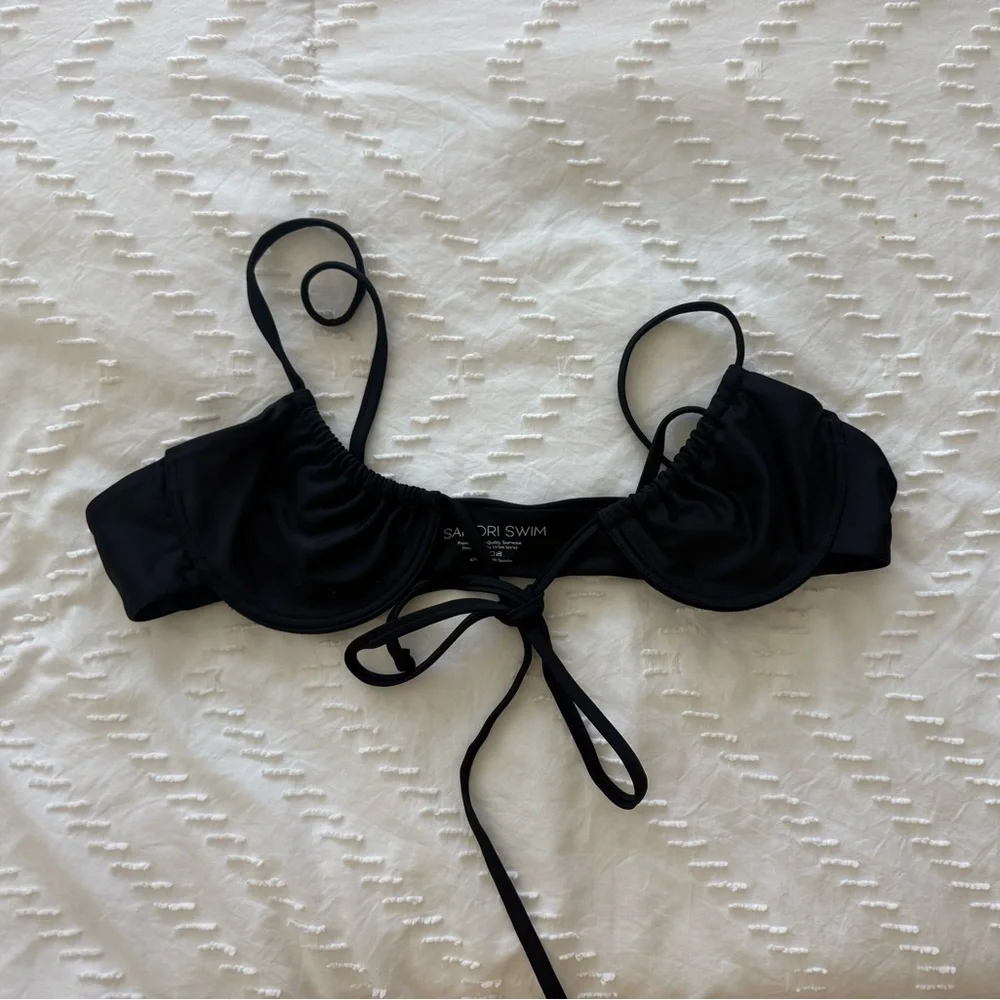 Sanori Swim Black Tasmania Top and Bottom NWOT